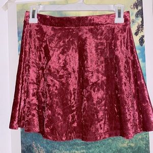 Crushed Velvet Skater Skirt, Small